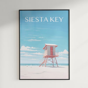 Siesta Key, Florida Travel Poster