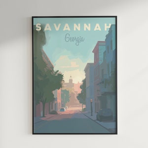 Savannah, Georgia Travel Poster