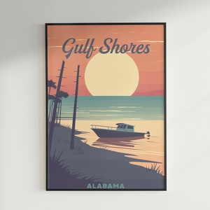 Gulf Shores, Alabama Travel Poster
