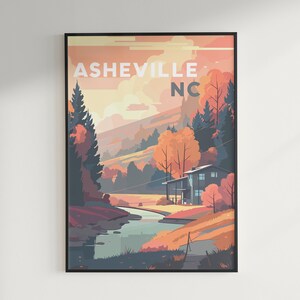 Asheville North Carolina Travel Poster