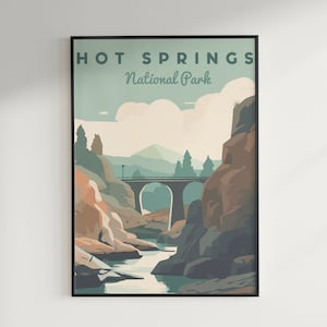 Hot Springs National Park Travel Poster