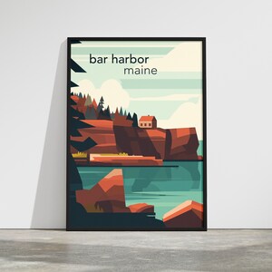 Bar Harbor Maine Travel Poster