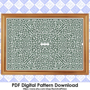 Overlook Hotel Hedge Maze The Shining - Counted Cross Stitch Pattern - PDF Digital Download