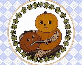 Pottsfield Pumpkins Over the Garden Wall OTGW - Counted Cross Stitch Pattern - PDF Digital Download