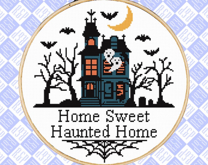 Halloween Bat Cross Stitch Pattern: Gothic Vampire Decor (PDF Pattern ...