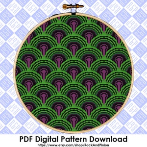 Overlook Hotel Carpet Room 237 The Shining repeating - Counted Cross Stitch Pattern - PDF Digital Download