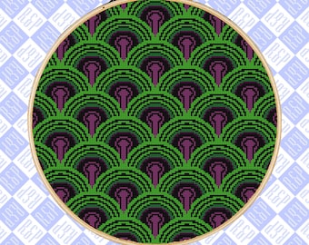 Overlook Hotel Carpet Room 237 The Shining repeating - Counted Cross Stitch Pattern - PDF Digital Download