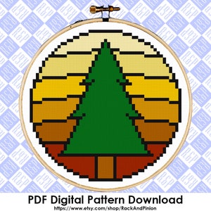 Pine Guard Patch Adventure Zone Amnesty - Counted Cross Stitch PDF Digital Download