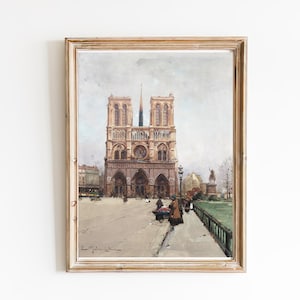 IMPRESIÓN ARTÍSTICA / Pintura al óleo de una escena callejera de París / Dama de flores vintage / Pintura antigua de París / Pintura francesa / Obra de arte de París