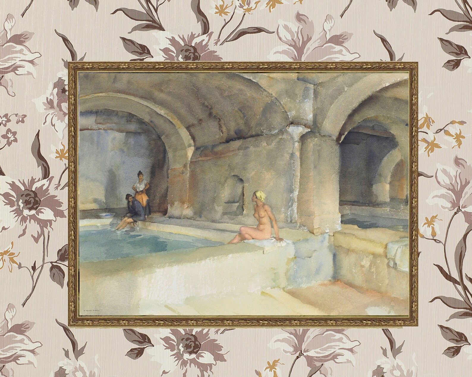 FREE SHIPPING The Turkish Bath Art Print Vintage French Etsy