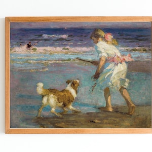 絵画 油絵 F4-081614 人物 可愛い子供たち（砂遊び） 美術品・アンティーク・コレクション
