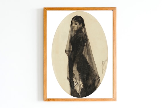 Una imagen de una mujer con un velo negro