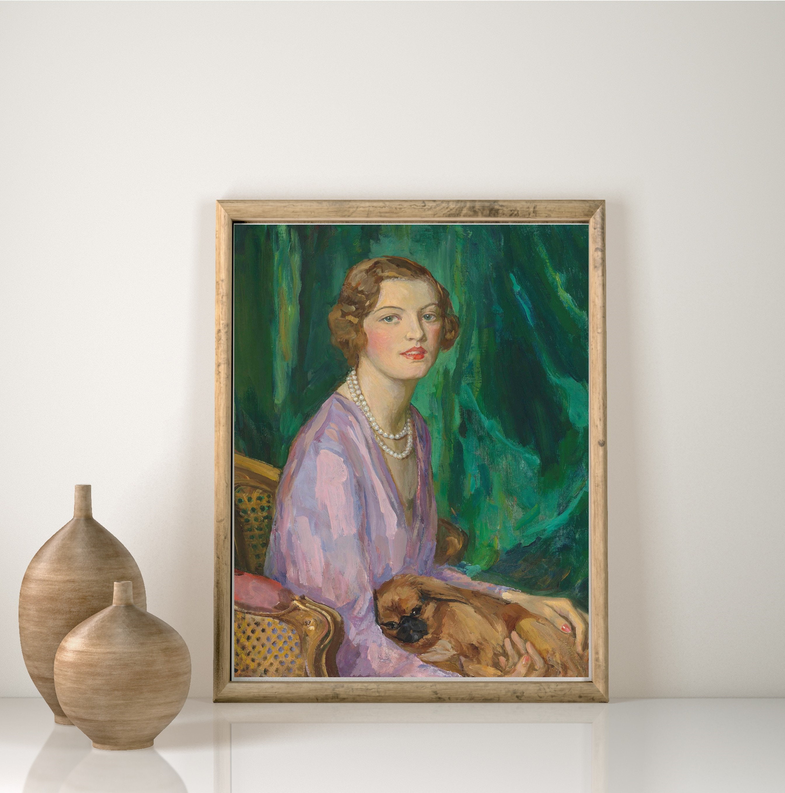ART PRINT Woman Portrait Oil Painting Vintage Woman - Etsy