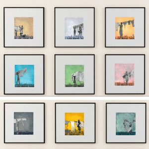 Laundry Room Art, Laundry Art Prints, Clothes Line, Laundry Day, Girls Art Print, Hanging Laundry Photo,Laundry Drying