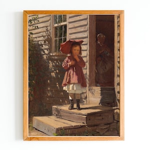 ART PRINT | Vintage Portrait of a Girl | Victorian Art Print | Vintage Portrait Girl | Nursery Decor | Child Room Painting