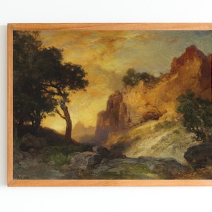 ART PRINT | A Side Canyon Oil Painting | Grand Canyon Wall Art Print | Arizona Landscape | American Landscape Print