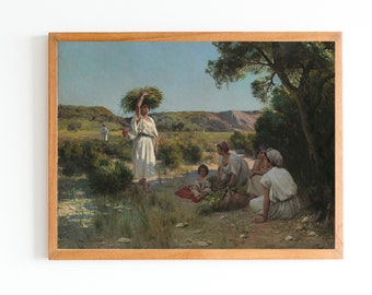 Beduinen Portrait Kunstdruck | Vintage Orientalische Landschaft