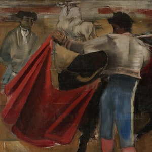 IMPRESSION D'ART peinture à lhuile de combat de taureaux vintage Oeuvre de torero Matador avec lart mural de taureau Peinture de Corrida espagnole image 6