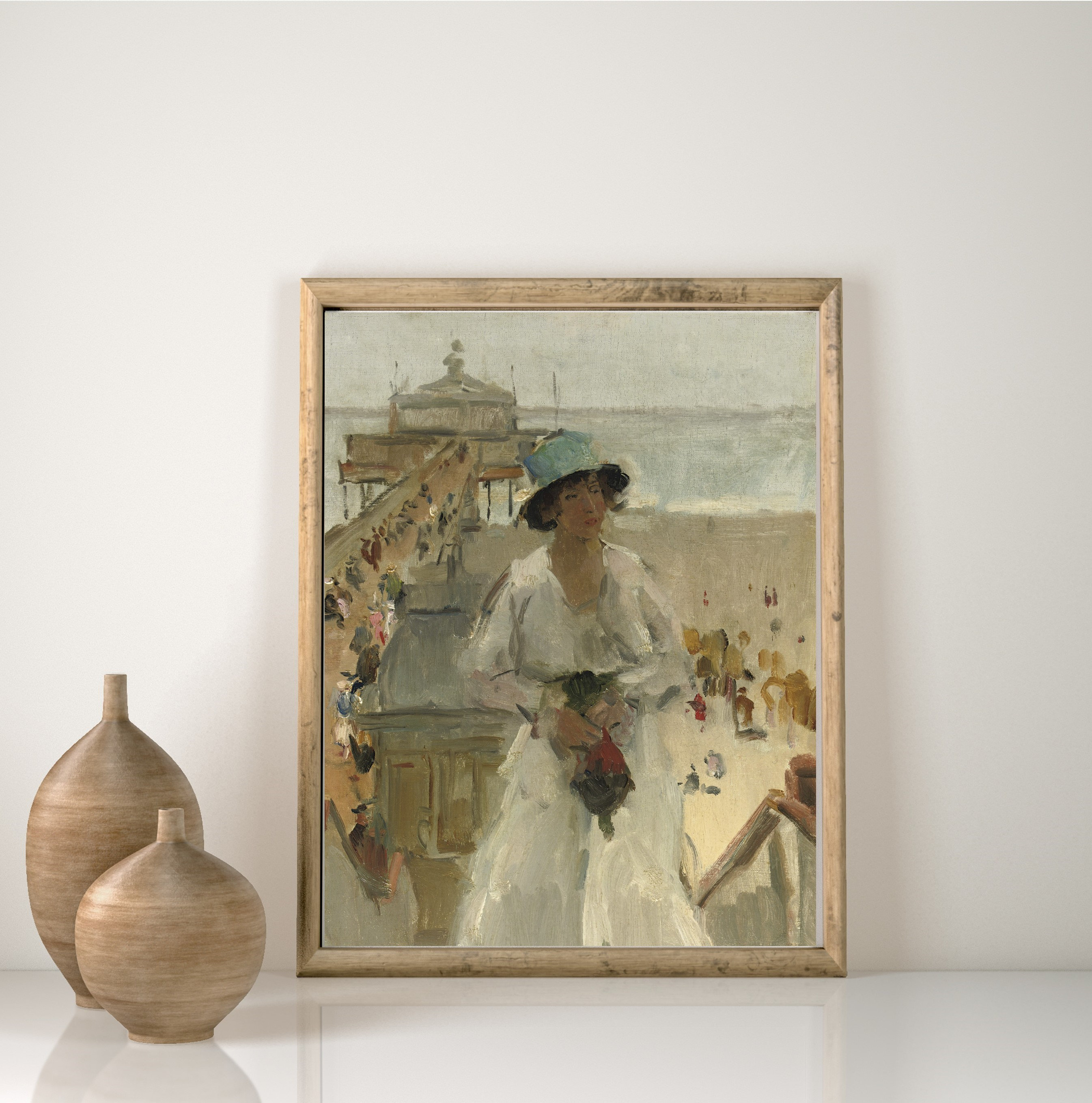 Woman Portrait Oil Painting Art Print | Vintage Fashion Wall Decor - Etsy