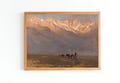 ART PRINT | Vintage Western Oil Painting | Wild West Wall Art Print | High Sierras Home Decor | Rider with Pack Horses Beneath Mount Whitney product logo