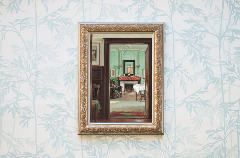 ART PRINT the Drawing Room Oil Painting Interior Scene - Etsy