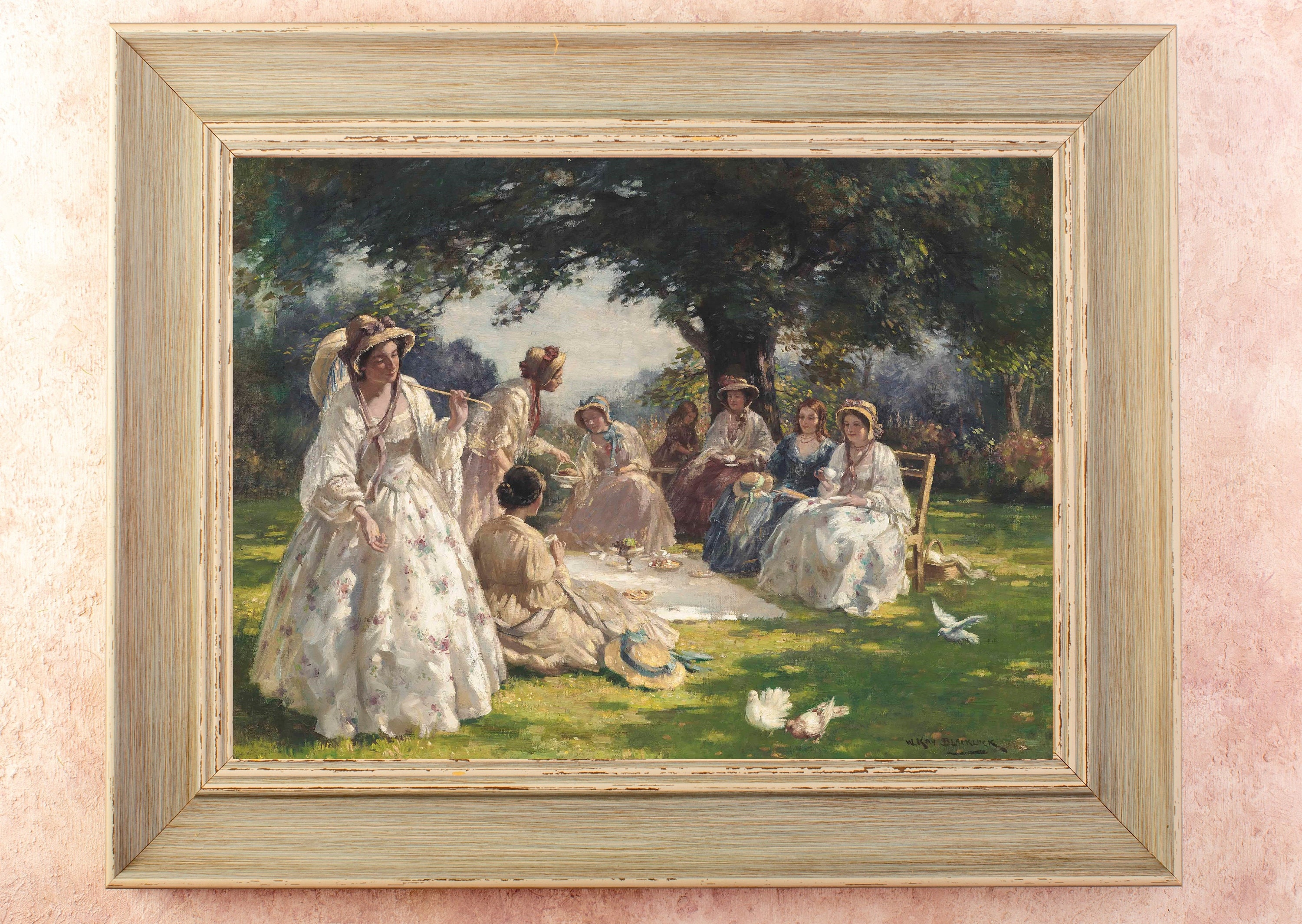 WOMAN 油絵アート Mercer41 Fashionable Japenese Woman II On Canvas Graphic Art