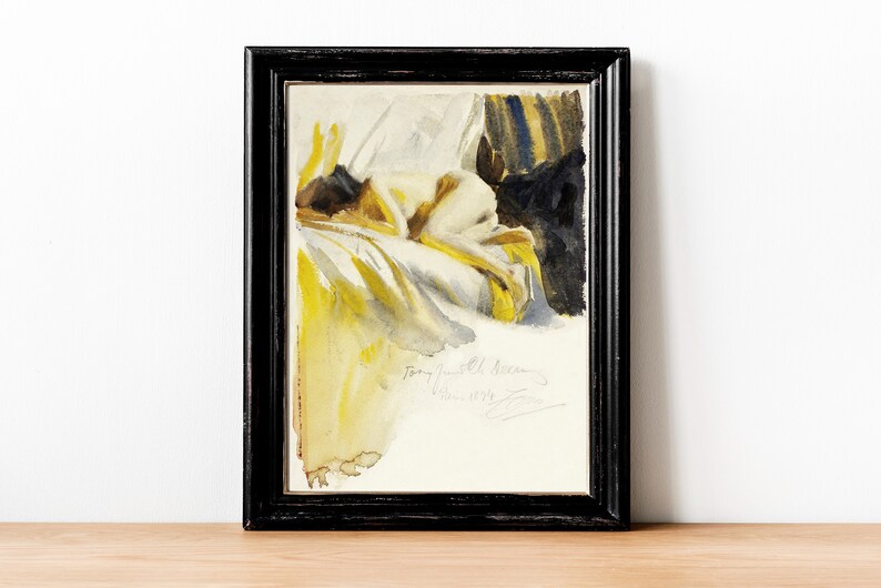 ART PRINT Nude Woman Lying On Bed Art Antique Watercolor Etsy ART PRINT Nude Woman Lying On Bed Art Antique Watercolor Etsy