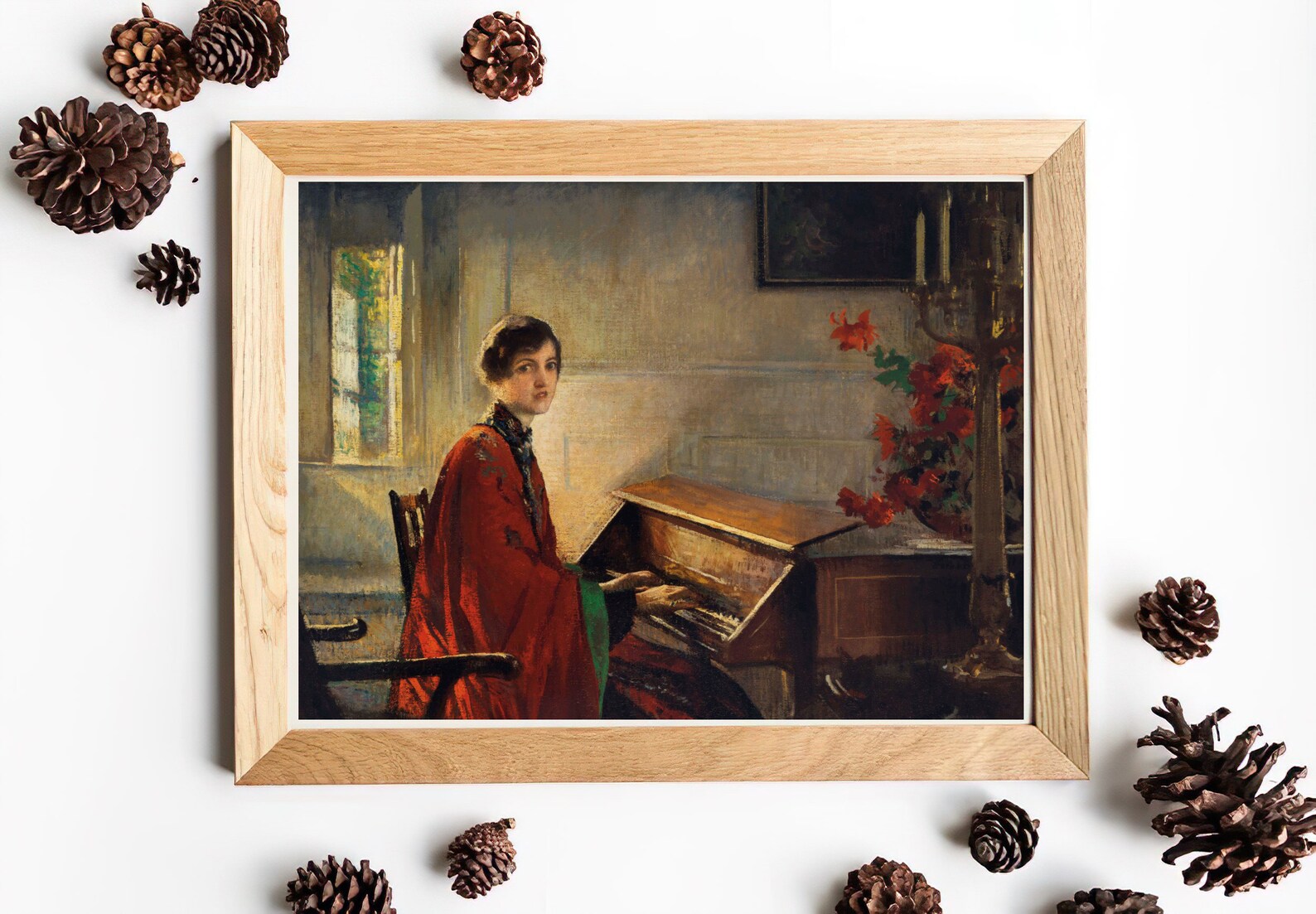 Vintage Woman Playing Piano Art Print | Musical Instrument Wall Art - Etsy