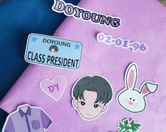 NCT Doyoung Sticker Pack//NCT 127 kpop & journal stickers