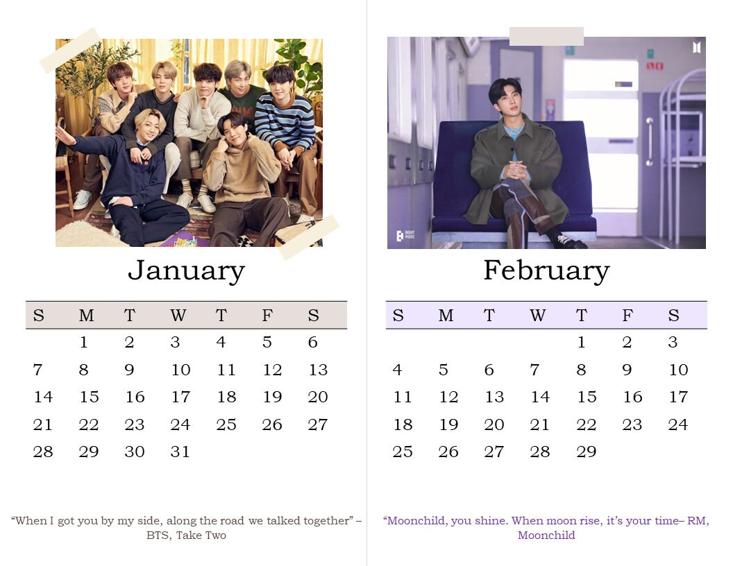 BTS 公式 2019 ~ 2021 WALL CALENDAR カレンダー BTS OFFICIAL | 2025 12 x 24 Inch Monthly Square Wall