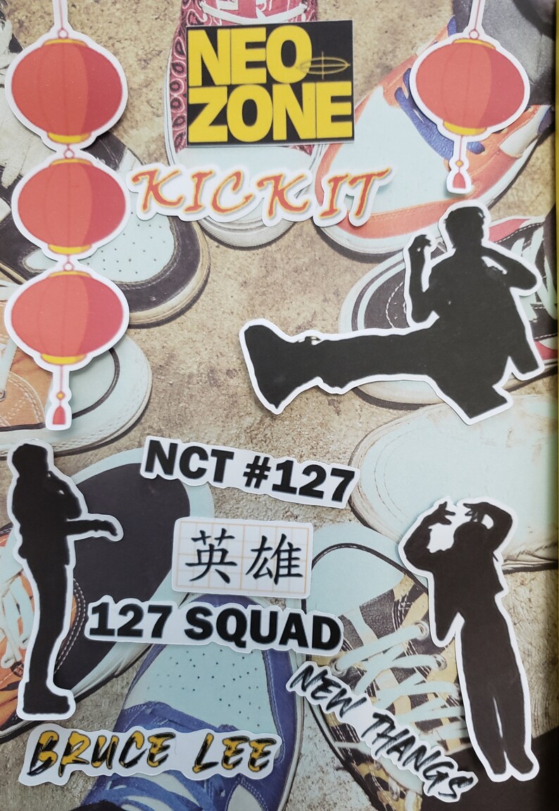 nct kick it sticker pack nct 127 kpop journal stickers etsy