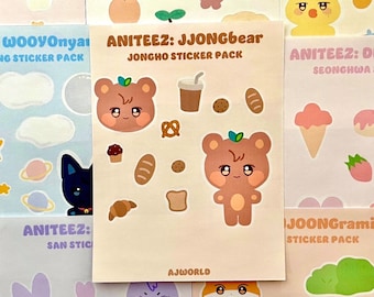 Ateez / Antineez Sticker Sheet // Ateez Inspired Stickers // Ateez Merch // Cute Stickers // Kawaii Stickers