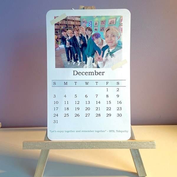 Bts Desk Calendar 2024 Etsy Bts Desk Calendar 2025