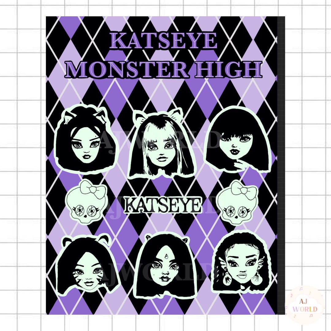 Katseye Monster High Inspired Sticker Sheet // Katseye // Kpop