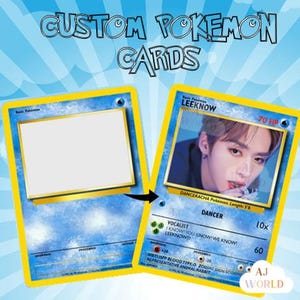 Personalisierte Trainer Power Karten // Personalisierte Karten // Geschenk // K-Pop Foto Karte // K-Pop Geschenk