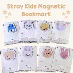 Skzoo Inspired Magnetic Bookmarks // Kawaii Magnetic Bookmarks // Cute Magnetic Bookmarks // Kpop Stationery // Stray Kids Magnetic Bookmark