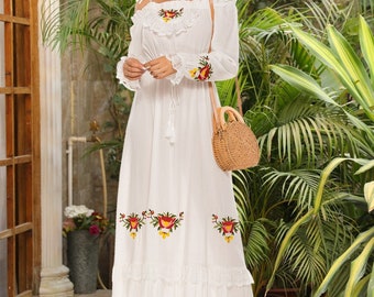 Summer lovely dress elegant for YOU، long sleeves with neck design