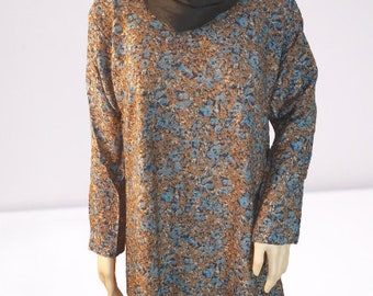 long sleeves dress- elegant - 100% cotton