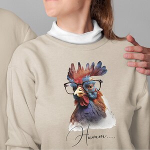 Women Chicken Shirt, Farm Sweatshirt, Gift For Chicken Lover, Chicken Lady Sweater, Farm Animal Hoodie, Easter Sweatshirt, Mothers Day Gift