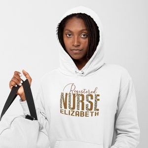 Personalized Hoodie gift for her, Personalized RN Hoodie, custom sweatshirt anniversary gift, Custom Nurse hoodie, Best Gift for Nurse