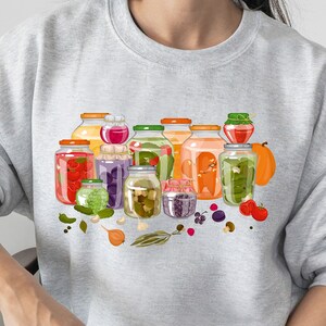 Vintage Pickles Sweatshirt, Pickle Lovers Sweater, Canning Season Sweatshirt,  Homemade Pickles Sweater, Pickle Jar Crewneck Sweatshirt