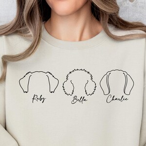 Aangepaste hondensweater, gepersonaliseerde hondenoren trui met naam, kerstcadeau, hond vader cadeau voor huisdier cadeau voor hem, dierenliefhebbers
