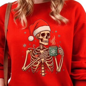 Ich bin fein, alles ist fein Sweatshirt, Weihnachten Sweatshirt, Sweatshirts Frauen, Weihnachten Sweatshirt Frauen, Weihnachten Skelett Sweatshirt