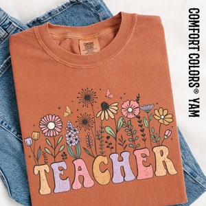 Comfort Colors® Wildflower Shirt, Floral Cottagecore Shirt, Botanical Shirt, Flower Shirt, Nature Shirt, Wildflower Tshirt Wild Flower Shirt
