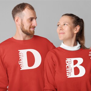 Personalize Monogrammed Sweatshirt  Monogram Sweater Crewneck Gift for Her Initial Name Hoodie, Custom Monogram Shirt monogram Sweater Gift
