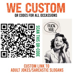 Custom FU QR code Comfort Colors Shirt, Funny Saying Shirt with Custom QR code Tee, Sarcastic Gift for Friends, Adult Humor Girlfriend Tee