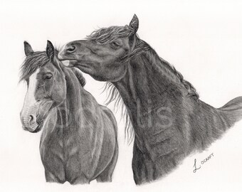 Commission Hand Drawn Pencil Drawing Custom Pet Portrait From Your Photo UK Dog Cat Horse Animal Sketch Family Personalised Gift Baby