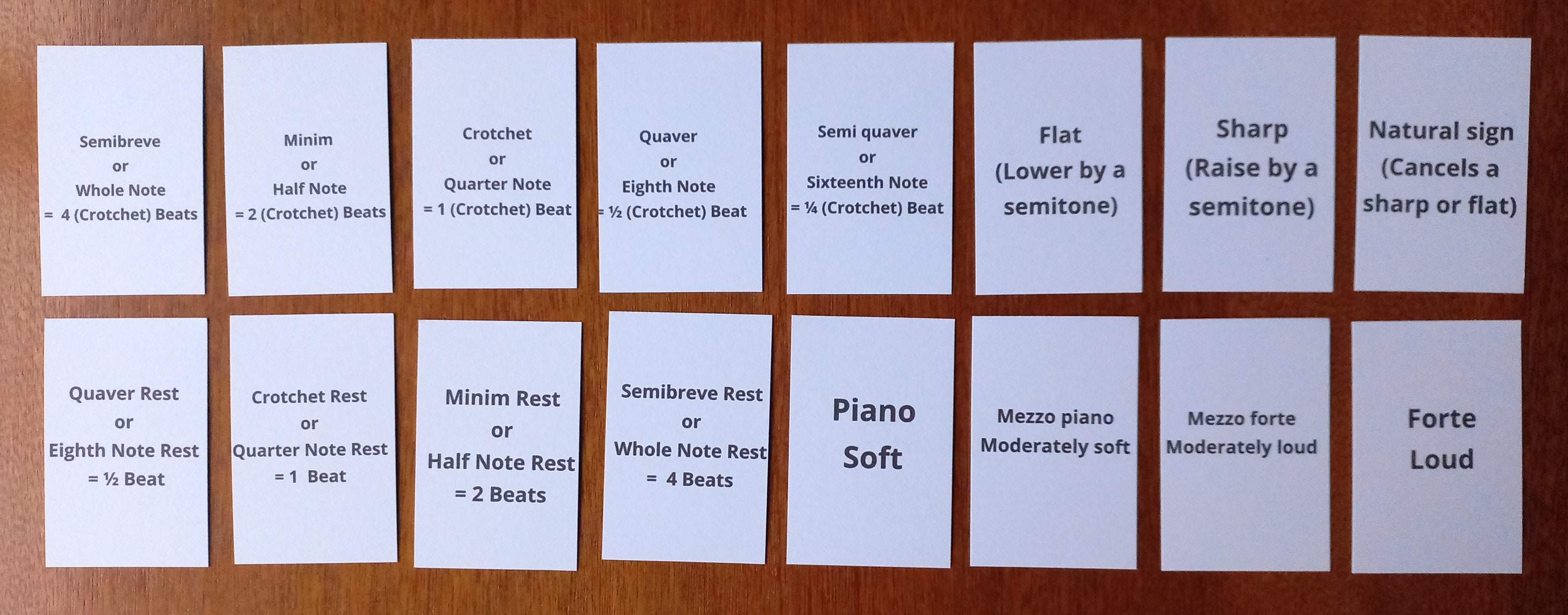16-48pcs Music Teaching Flash Cards Treble Bass Clef Naming Note ...