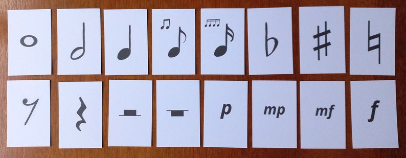 16-48pcs Music Teaching Flash Cards Treble Bass Clef Naming Note ...