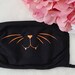 Cat Fang Face Mask | Cat Face Mask | Halloween Face Mask | Cat Halloween Face Mask | Cat Fang Mask | 100% Cotton Adult Mask 